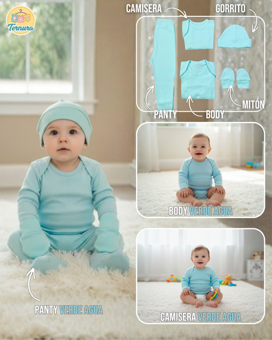 🍼 AJUAR COMPLETO PARA RECIÉN NACIDO 👶 5 PIEZAS 0-3 MESES 💕