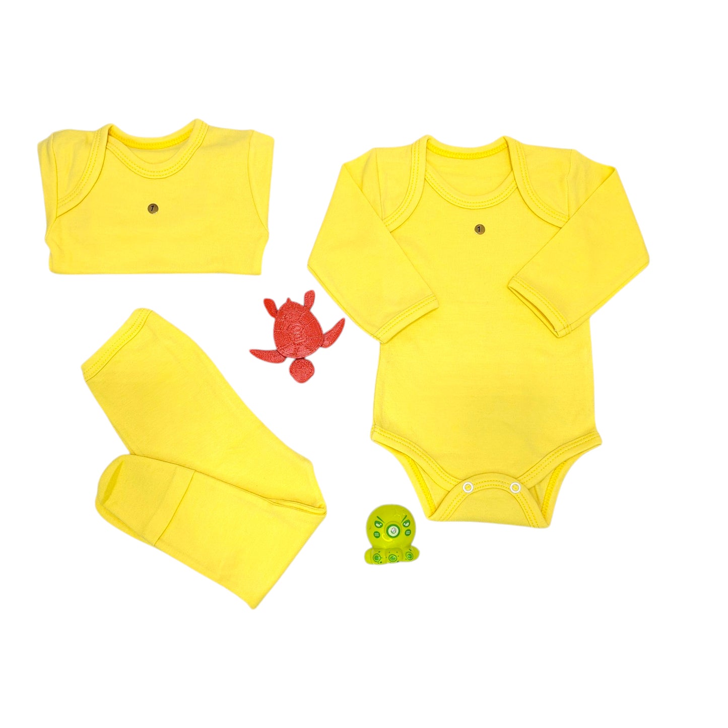 1 Body + 1 Camiseta + 1 Panty (Amarillo)