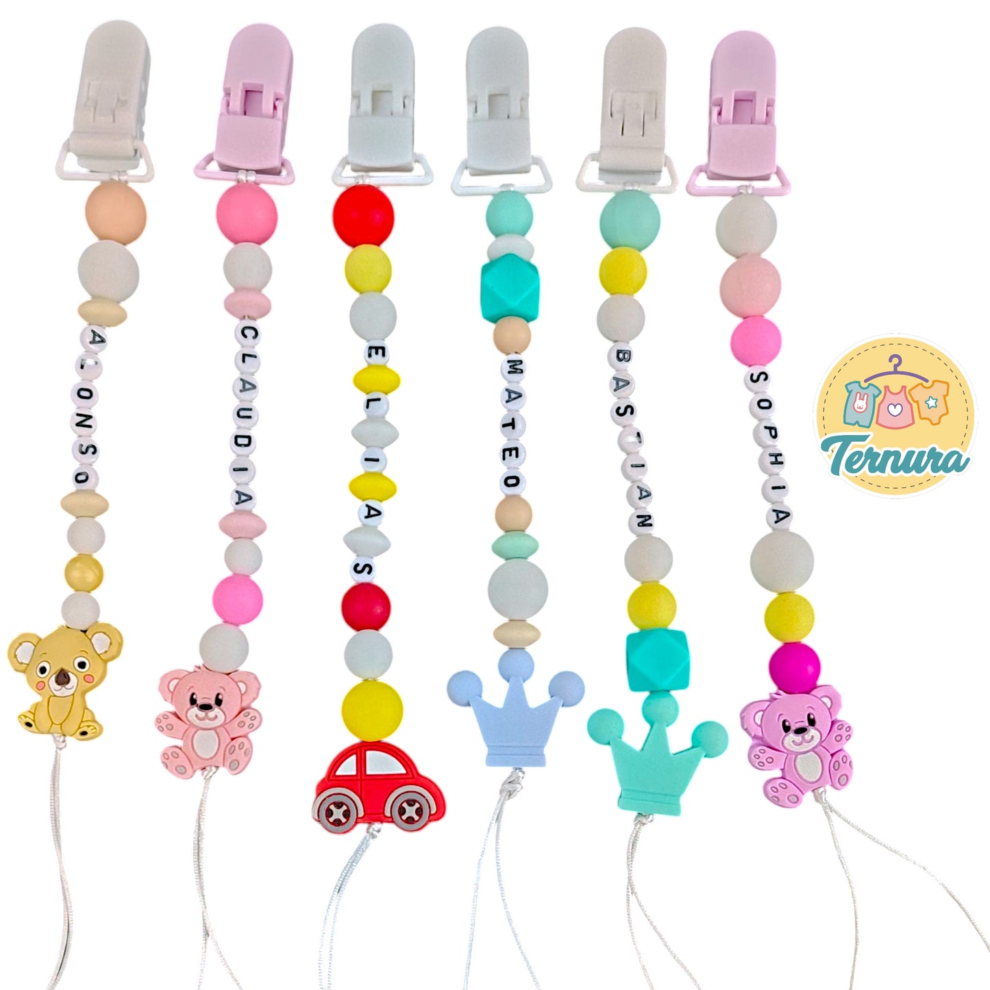 Cadena Porta Chupete Personalizada