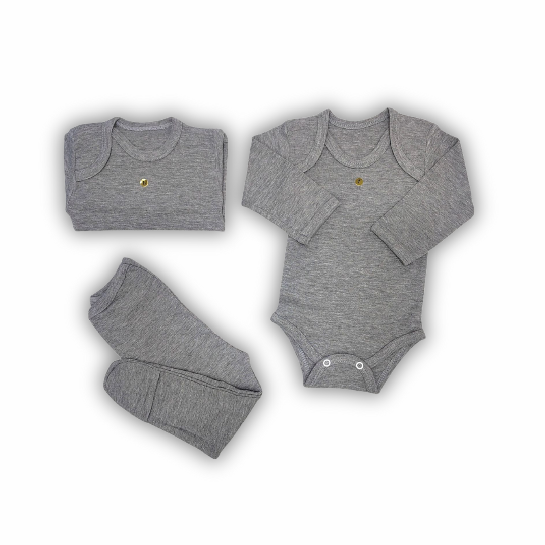 👶Conjunto 1 Body + 1 Camiseta + 1 Panty Infantil