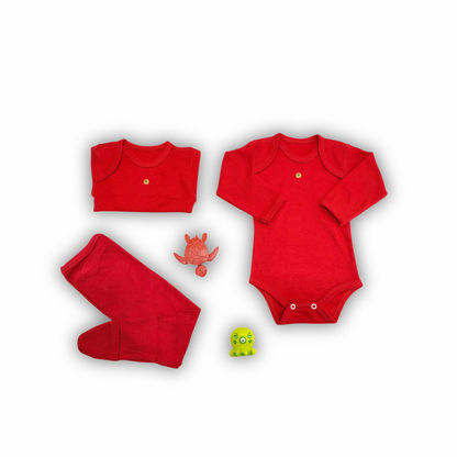 👶Conjunto 1 Body + 1 Camiseta + 1 Panty Infantil