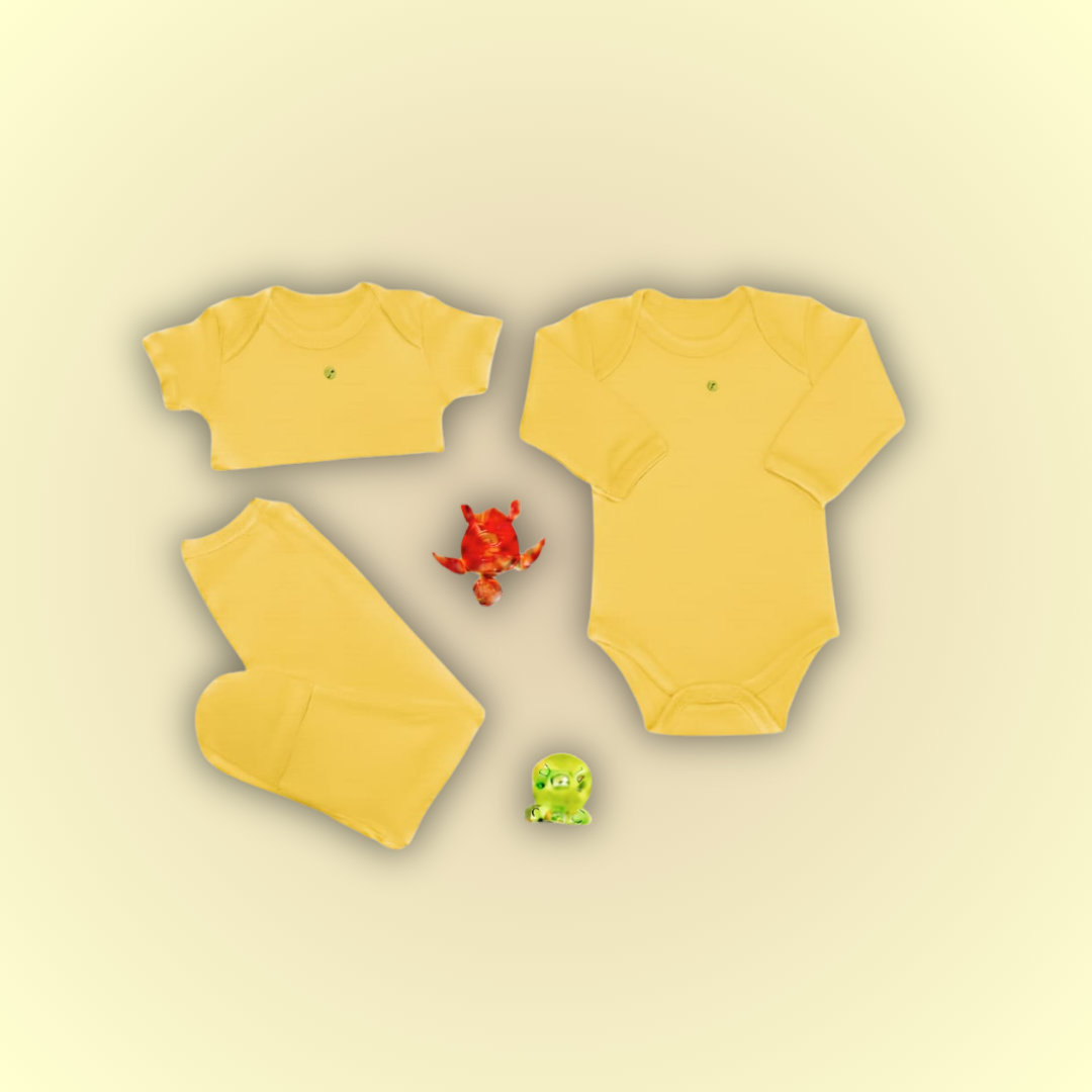 👶Conjunto 1 Body + 1 Camiseta + 1 Panty Infantil