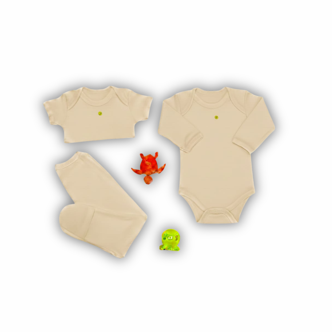 👶Conjunto 1 Body + 1 Camiseta + 1 Panty Infantil