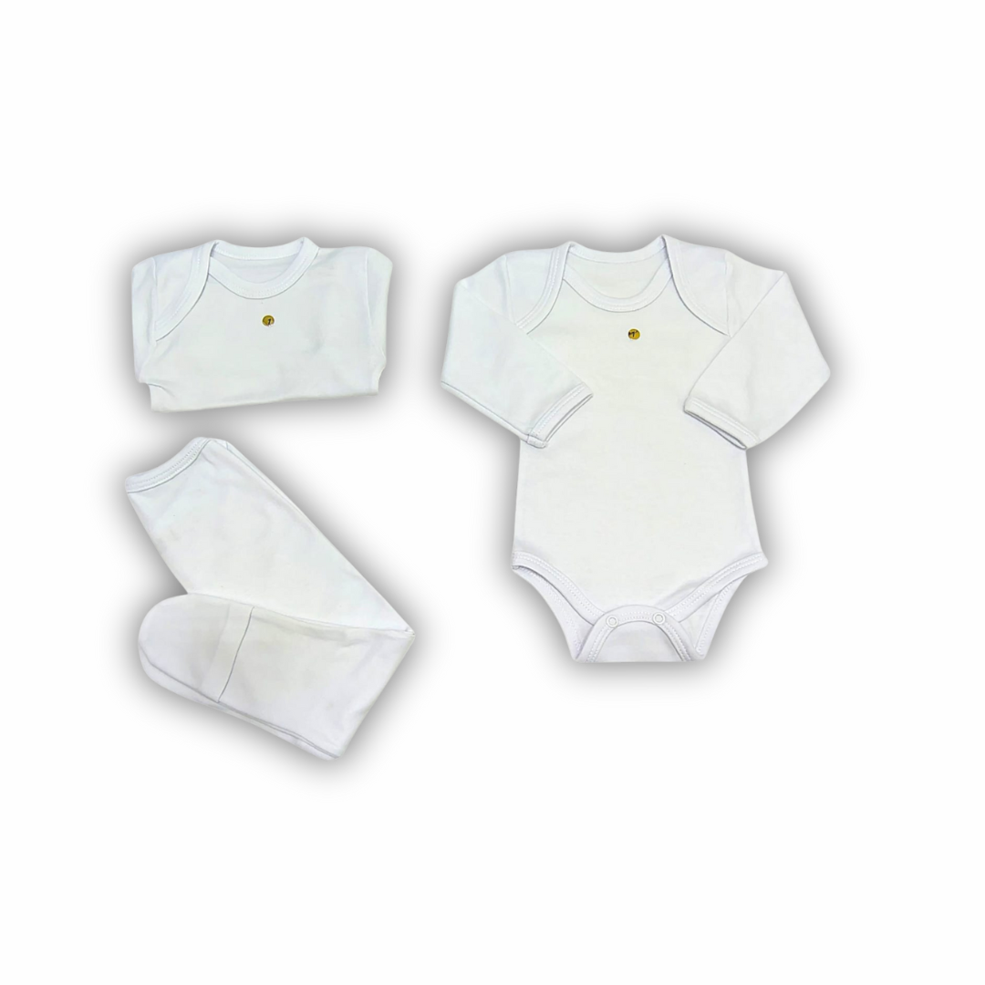 👶Conjunto 1 Body + 1 Camiseta + 1 Panty Infantil