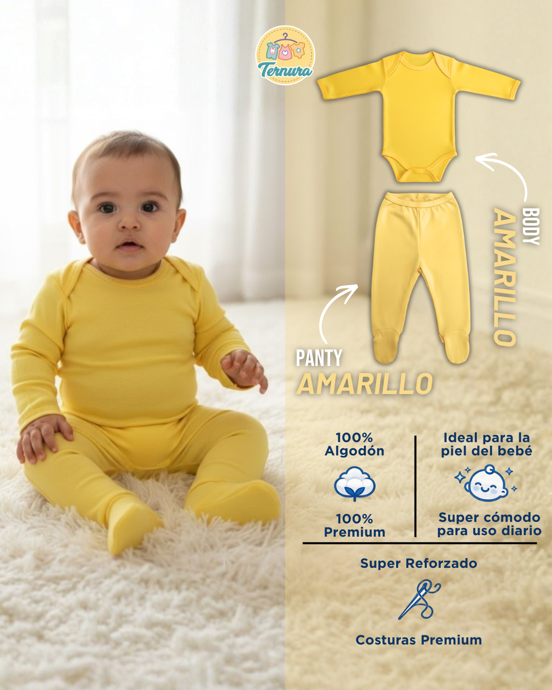 👶Conjunto Body + Panty Infantil