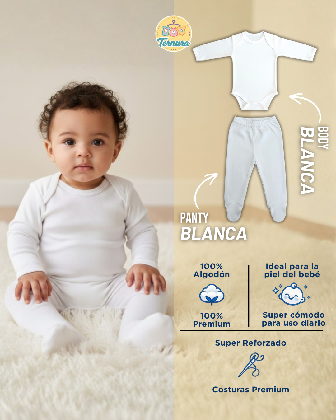 👶Conjunto Body + Panty Infantil