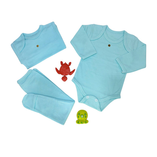 1 Body + 1 Camiseta + 1 Panty (Verde Agua)