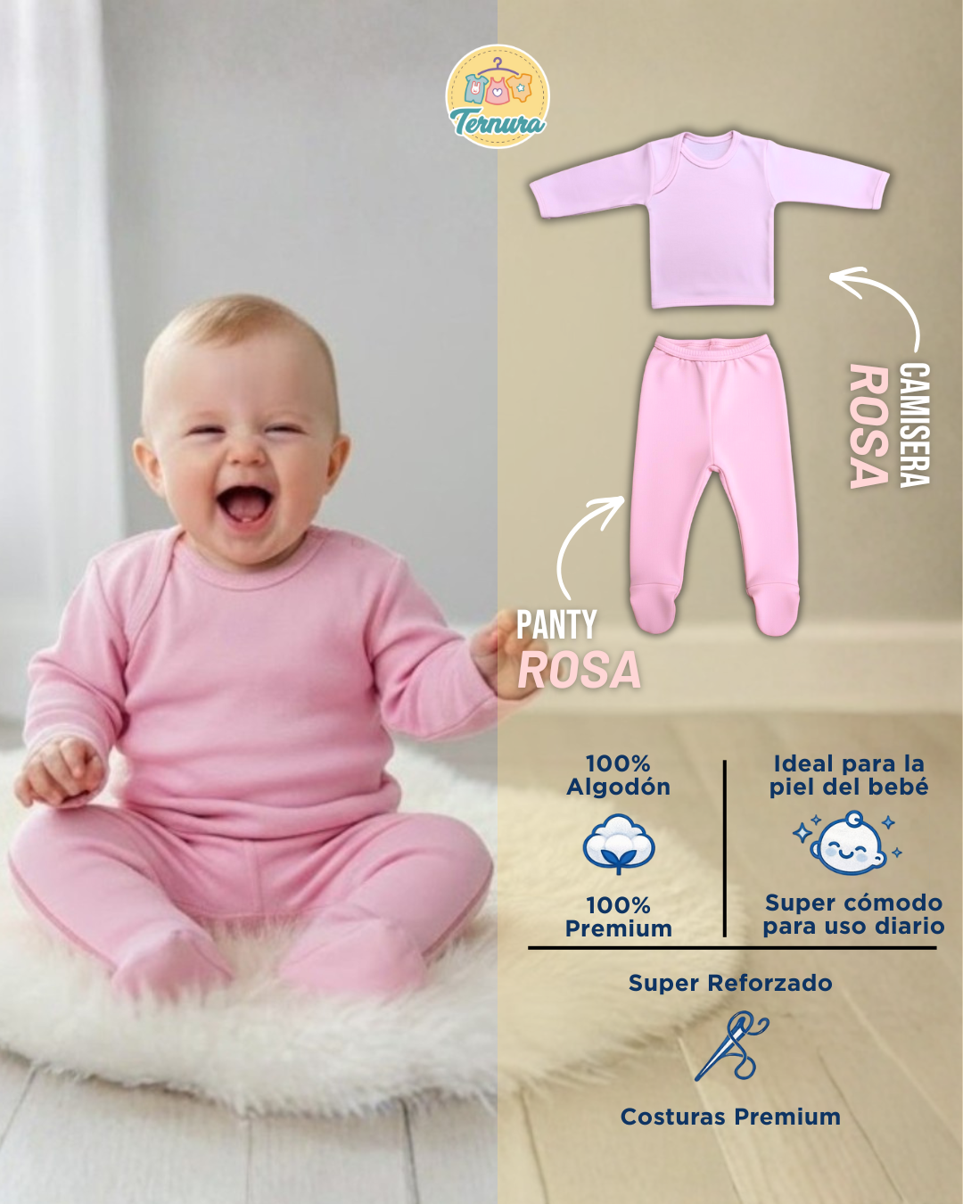 👶Conjunto Panty + Camiseta Infantil