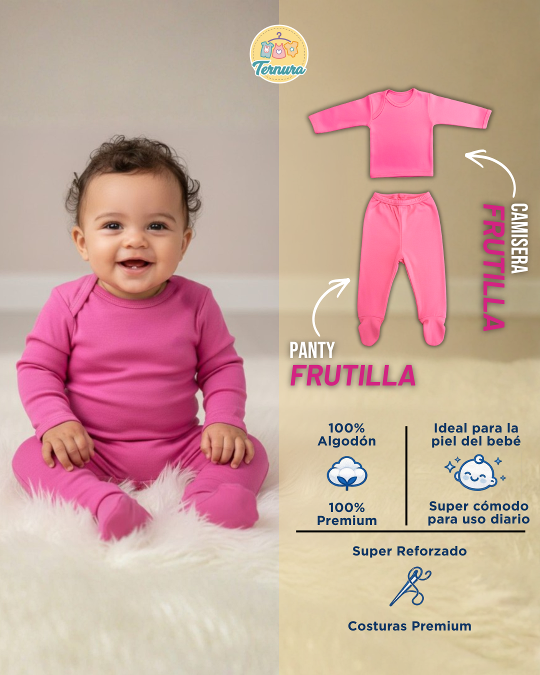 👶Conjunto Panty + Camiseta Infantil