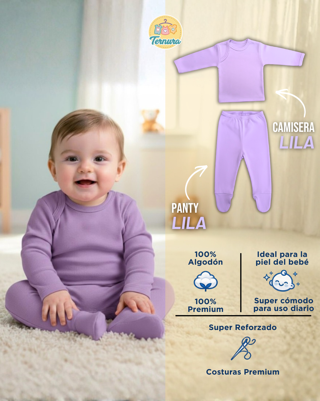 👶Conjunto Panty + Camiseta Infantil