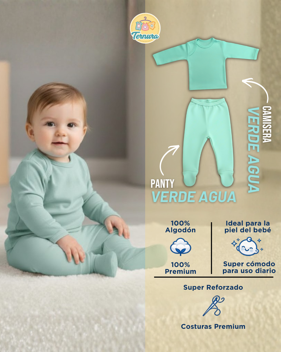 👶Conjunto Panty + Camiseta Infantil